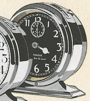 Westclox Baby Ben Style 2 Nickel Luminous. 1930 Westclox Color Catalog Pages, Helena Hardware Co. -> 347