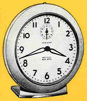 Westclox Big Ben Style 6 Chime Alarm Ivory Plain. Westclox Canada ca. 1950 Catalog -> 1