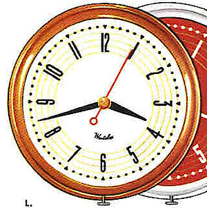 Westclox Canada Oracle Electric Wall Clock Copper. Westclox, Canada ca. 1954 Catalog -> 6
