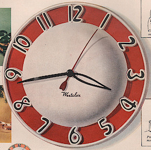 Westclox Melody Round Green Tan. 1950-12-Melody-intro-Life-1. December 1950 Life Magazine,