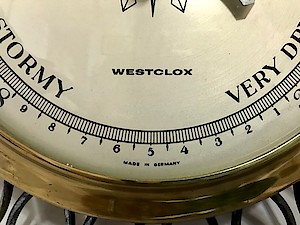 Westclox Canada Frill Barometer Brass