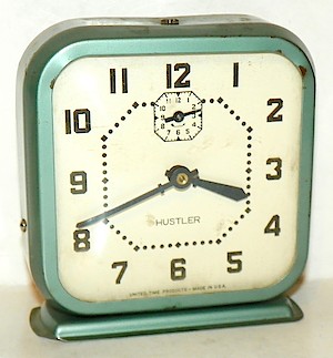 Westclox Hustler Style 1 Alarm Clock. Hustler Style 1 Green