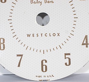 Westclox Baby Ben Style 7 White Plain