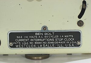 Westclox Ben Bolt Ivory Plain