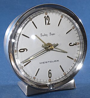 Westclox Baby Ben Deluxe Style 7 Brushed Silver Luminous