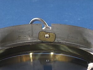 Westclox Bingo Style 1. Case clamp - older pictures show long steel clamp!