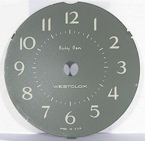 Westclox Baby Ben Style 8 Fashion Brite Shaded Avocado. Psinted dial