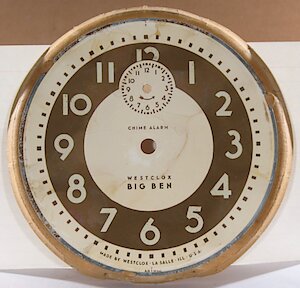 Westclox Big Ben Style 5 Chime Alarm Ivory Luminous