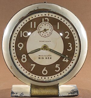 Westclox Big Ben Style 5 Chime Alarm Ivory Luminous