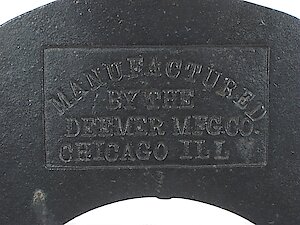 Swift Deemer Stove Clock Cast Iron. MANUFACTURED BY THE DEEMER MFG. CO. CHICAGO ILL