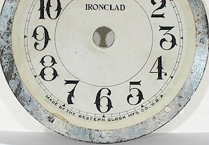 Westclox Ironclad Gunmetal. MADE BY THE WESTERN CLOCK M'F'G. CO., U.S.A.