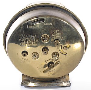 Westclox Baby Ben Deluxe Style 8 Florentine Silver Luminous Brass Bezel And Base