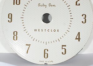Westclox Baby Ben Style 7 White Plain