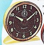 Westclox Scotland Sleepmeter Stars Dial Ivory. Scotland Clock Catalog Page 1957