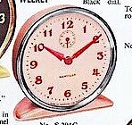 Westclox Scotland Sleepmeter Pink. Scotland Clock Catalog Page 1957