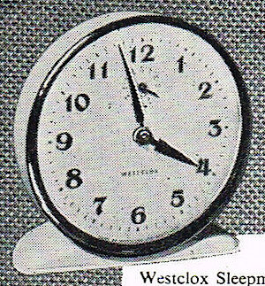 Westclox Scotland Sleepmeter Ivory. J. Horton & Son, Great Britain, ca. 1957 Alarm Clock Page