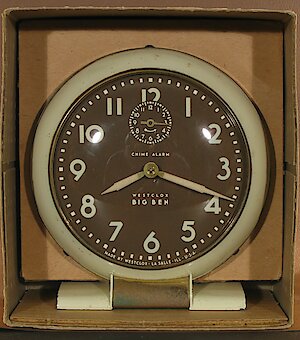 Westclox Big Ben Style 5 Chime Alarm Ivory Luminous