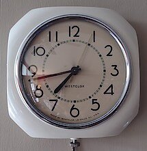 Westclox Electric Wall Clock Ivory