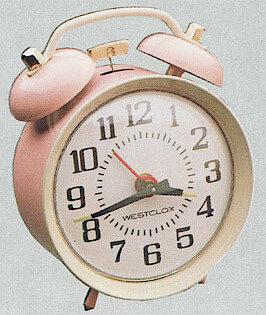 Westclox Twin Bell Keywound Babybelle Pastel Pink. Westclox and Seth Thomas 1990 Catalog -> 4