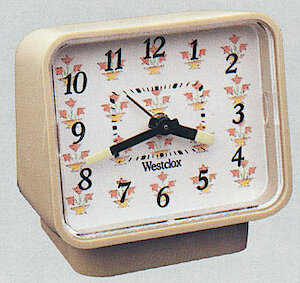 Westclox Nouveau Country Keywind Toast With Leaf Dial. Westclox and Seth Thomas 1990 Catalog -> 5