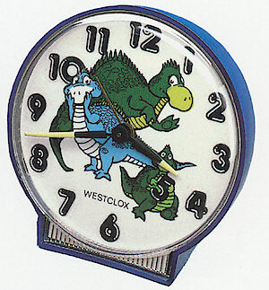 Westclox Cozy Critters Dinosaurs Blue. Westclox and Seth Thomas 1990 Catalog -> 6