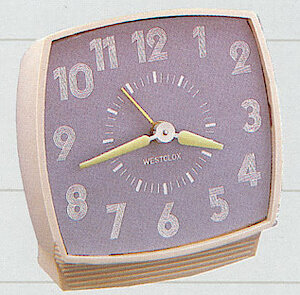 Westclox Boxer Almond With Blue Dial. Westclox and Seth Thomas 1990 Catalog -> 7