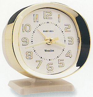 Westclox Big Ben Style 9 White Goldtone Luminous White Dial. Westclox 1996 Catalog -> 17