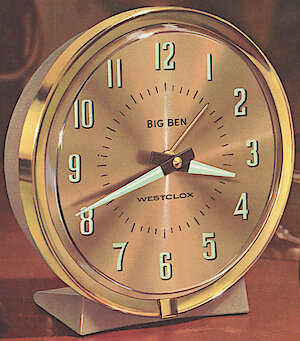 Westclox Big Ben Style 7 Bronze Gold Luminous. Westclox 1960 Keywound and Electric Clocks Catalog -> 2