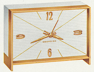 Westclox Isotron Cordless Electric Brass And Silver. Westclox 1960 Keywound and Electric Clocks Catalog -> 2