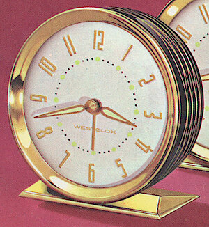 Westclox Dune Black Luminous. Westclox 1960 Keywound and Electric Clocks Catalog -> 3