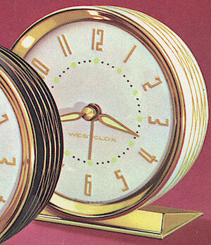 Westclox Dune White Luminous. Westclox 1960 Keywound and Electric Clocks Catalog -> 3