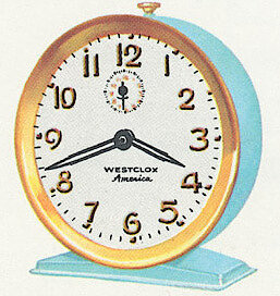 Westclox America Style 6 Blue. Westclox 1960 Keywound and Electric Clocks Catalog -> 3