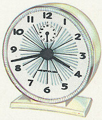 Westclox Hustler Style 3. Westclox 1960 Keywound and Electric Clocks Catalog -> 3