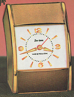 Westclox Deluxe Travalarm Gold. Westclox 1960 Keywound and Electric Clocks Catalog -> 4