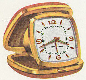 Westclox Travette Deluxe Tan. Westclox 1960 Keywound and Electric Clocks Catalog -> 4