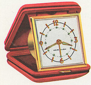 Westclox Travette Red 1959. Westclox 1960 Keywound and Electric Clocks Catalog -> 4