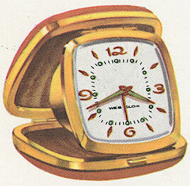 Westclox Travette Deluxe Red. Westclox 1960 Keywound and Electric Clocks Catalog -> 4