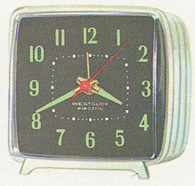 Westclox Colt Electric Sand Beige Plain. Westclox 1960 Keywound and Electric Clocks Catalog -> 5