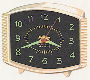 Westclox Dash Antique White Plain. Westclox 1960 Keywound and Electric Clocks Catalog -> 5