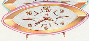 Westclox Dynamic Pink. Westclox 1960 Keywound and Electric Clocks Catalog -> 6