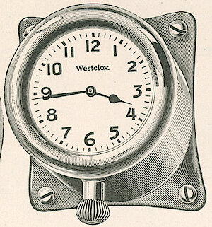 Westclox Auto Clock Luminous 1922. G. W. Huntley 1923 Catalog -> 33