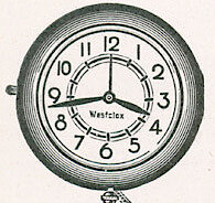 Westclox Round Electric Wall Clock Chrome. Michigan Hardware 1938 -> 667