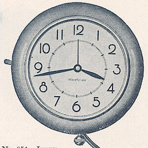 Westclox Round Electric Wall Clock Red. Becken 1938 Catalog -> 637