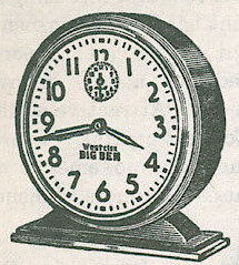 Westclox Big Ben Style 4 Chime Alarm Black Plain. Richards & Conover Hardware Catalog 1941 -> 2098