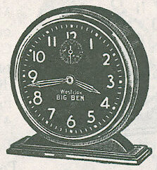 Westclox Big Ben Style 4 Chime Alarm Black Luminous. Richards & Conover Hardware Catalog 1941 -> 2098