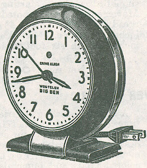 Westclox Big Ben Style 5a Electric Chime Alarm Black Plain. Richards & Conover Hardware Catalog 1941 -> 2099