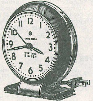 Westclox Big Ben Style 5a Electric Chime Alarm Black Luminous. Richards & Conover Hardware Catalog 1941 -> 2099