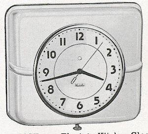 Westclox Belfast Style 2 Ivory. 1953 John Plain Book (Catalog) of Gifts and Homewares. John Plain & Co., Chicago, IL -> 75