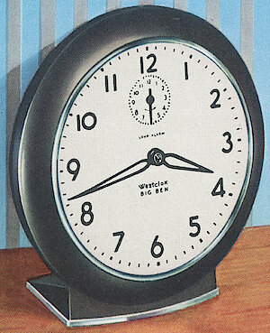 Westclox Big Ben Style 6 Loud Alarm Black Plain. New Models and Highlights, 1954 -> Spring Driven Alarm