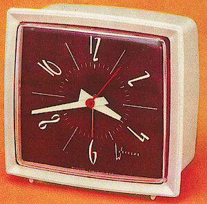 Westclox Sleepmeter Electric Plain. New Models and Highlights, 1954 -> New Electric Prim, Pittsfield, Sleepmeter